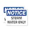 Signmission Storm Water Only, 10 in W x Rectangle, Vinyl Decal OS-2PACK-NS-D-710-L-18498 - alternate 1